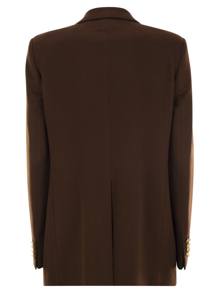 Tagliatore Tailored Cashmere Blazer With Peaked Lapels