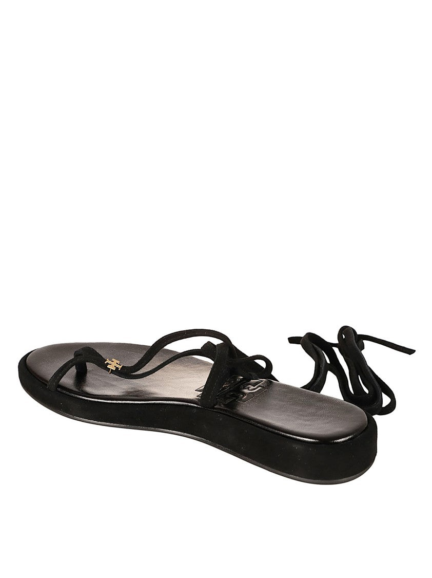Tory Burch Delicate Black Suede Sandals
