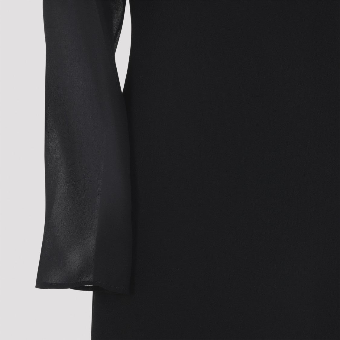 Alberta Ferretti Black Cady Long Dress