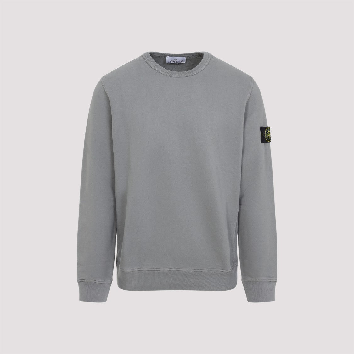 Stone Island Cement Grey Cotton Sweatshirt