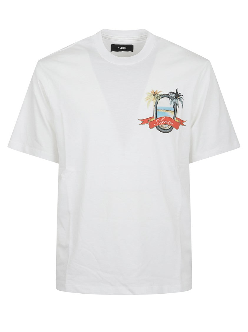 Amiri Graphic Print T-Shirt With Snake Design