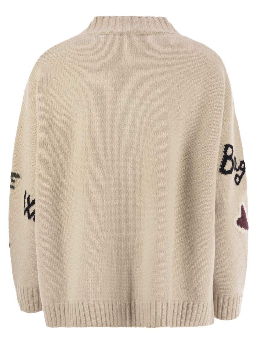 Max Mara Belgio - Over Cardigan In Wool Yarn