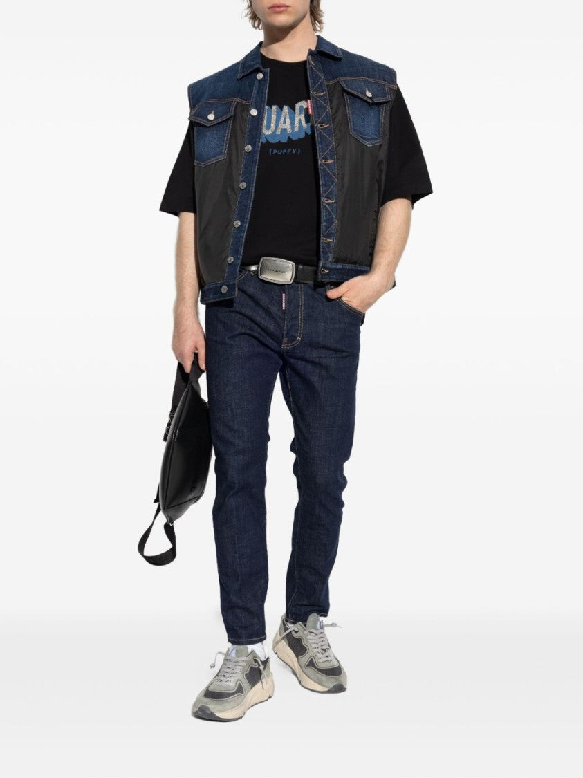 Dsquared2 Classic Navy Blue Straight Leg Jeans