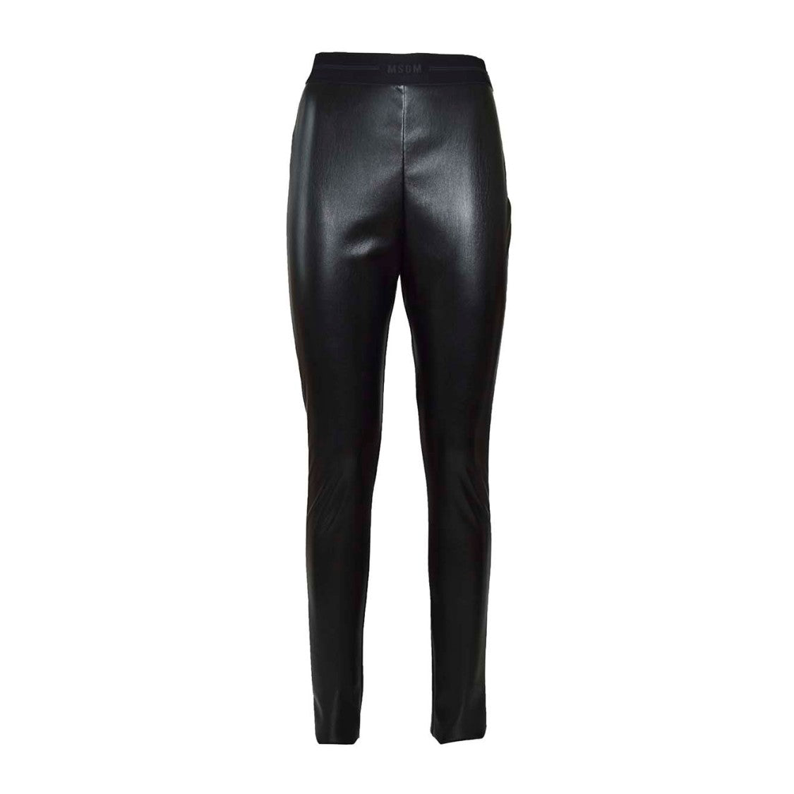 Msgm Faux Leather Effect High-Waist Leggings