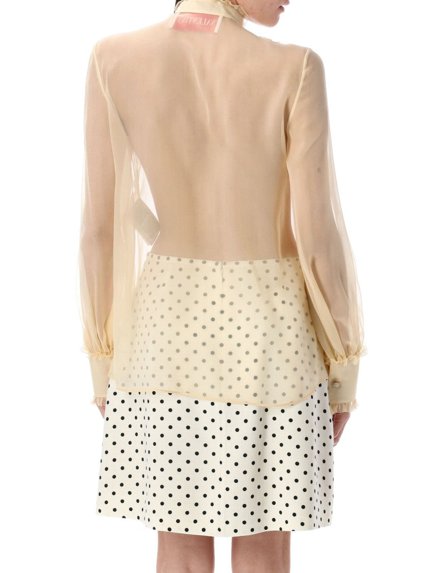 Valentino Garavani Chiffon + Lace Blouse