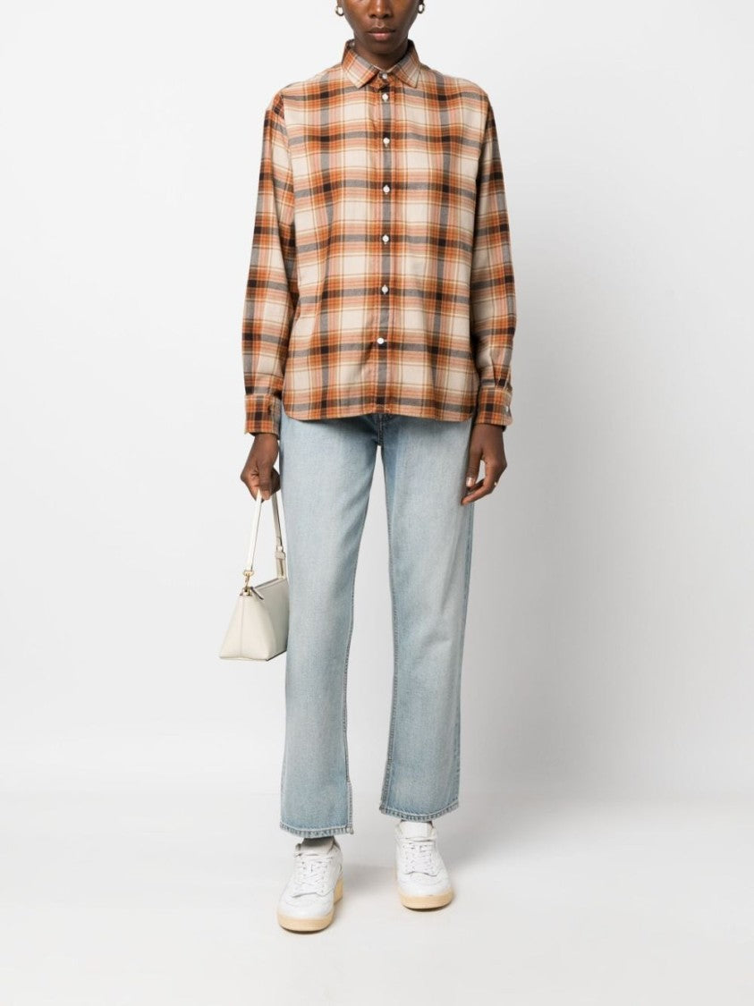 Polo Ralph Lauren Check Print Beige Shirt