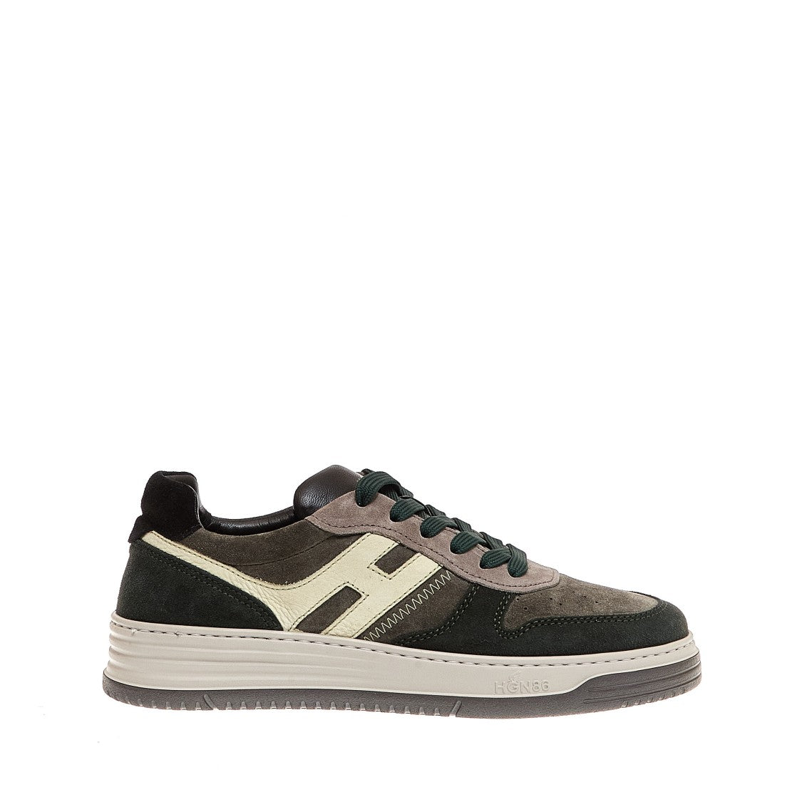 Hogan Green Suede Basketball Sneakers
