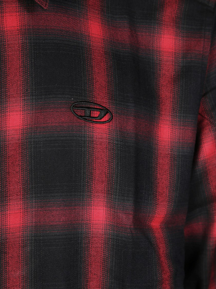 Diesel Men's Long-Sleeved Plaid Shirt