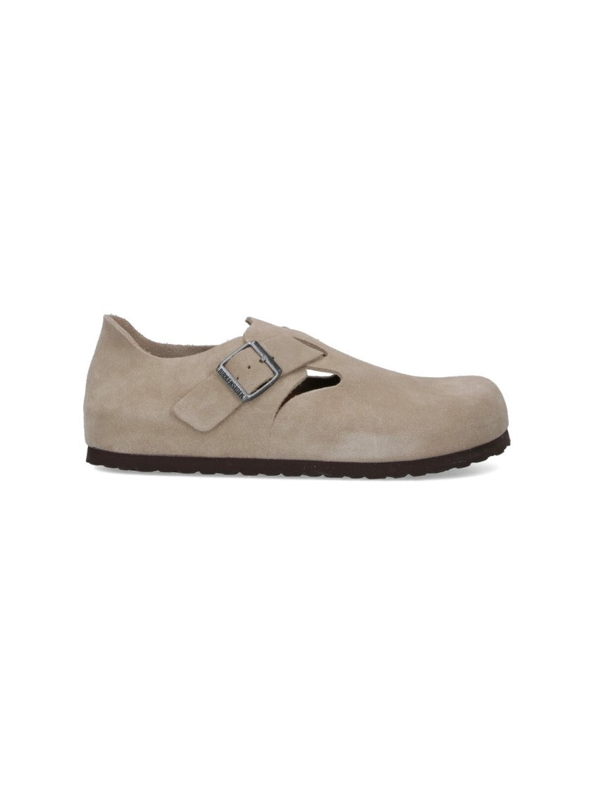 Birkenstock Minimalist Beige Flat Shoes With Comfortable Sole