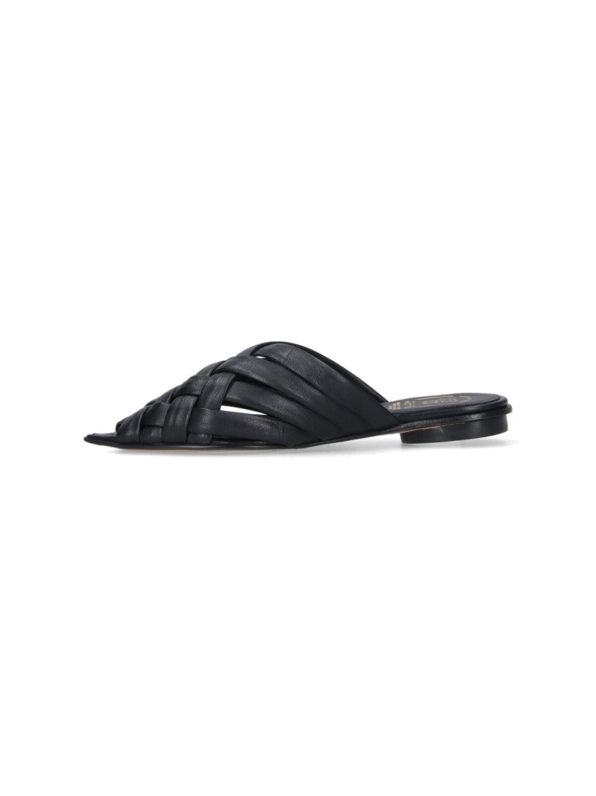 Alexander Hotto Woven Sandals – Black