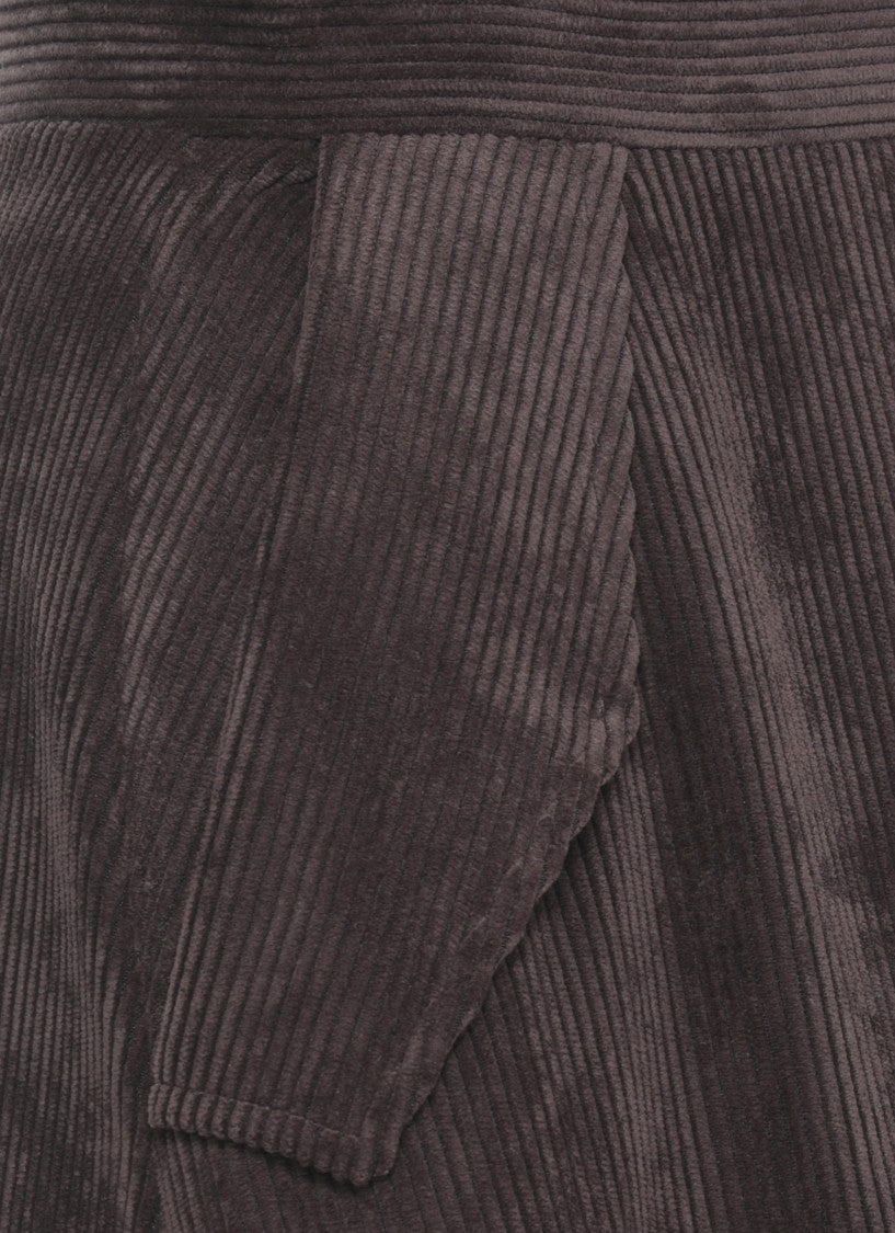 D. Exterior Brown Corduroy Skirt
