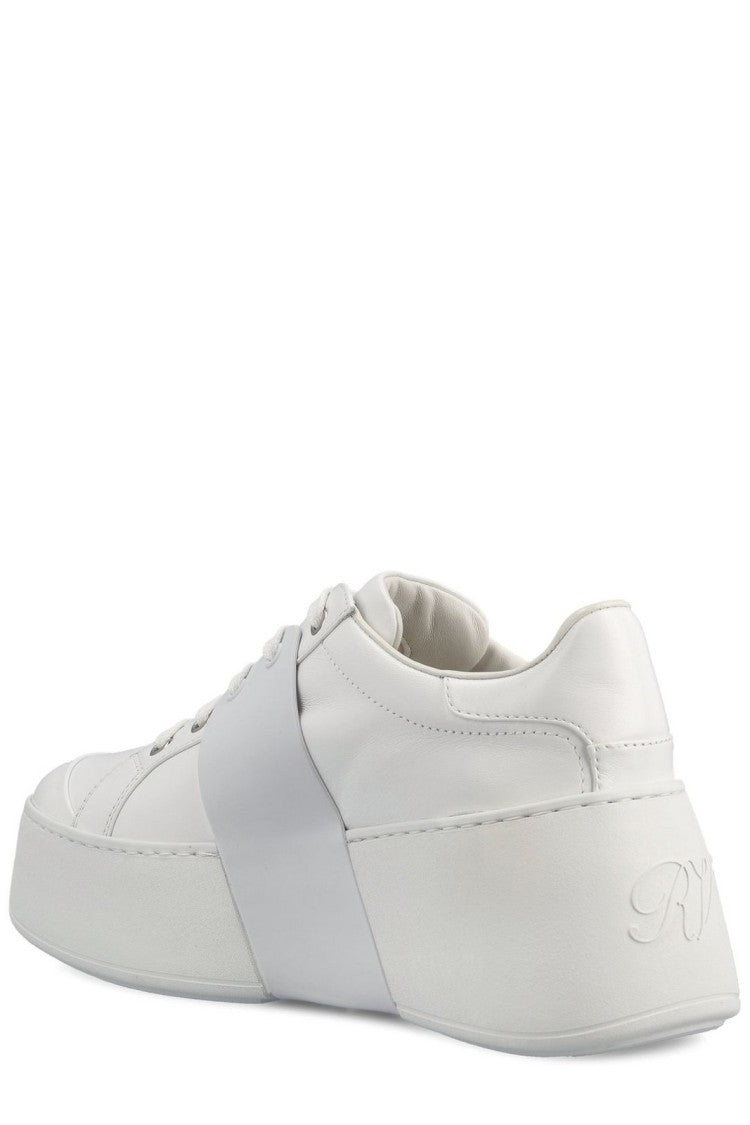 Roger Vivier Minimalist White Sneakers With Low-Top Silhouette