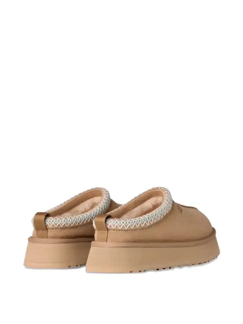 Ugg Slip-On Leather Flats With Textile Accents