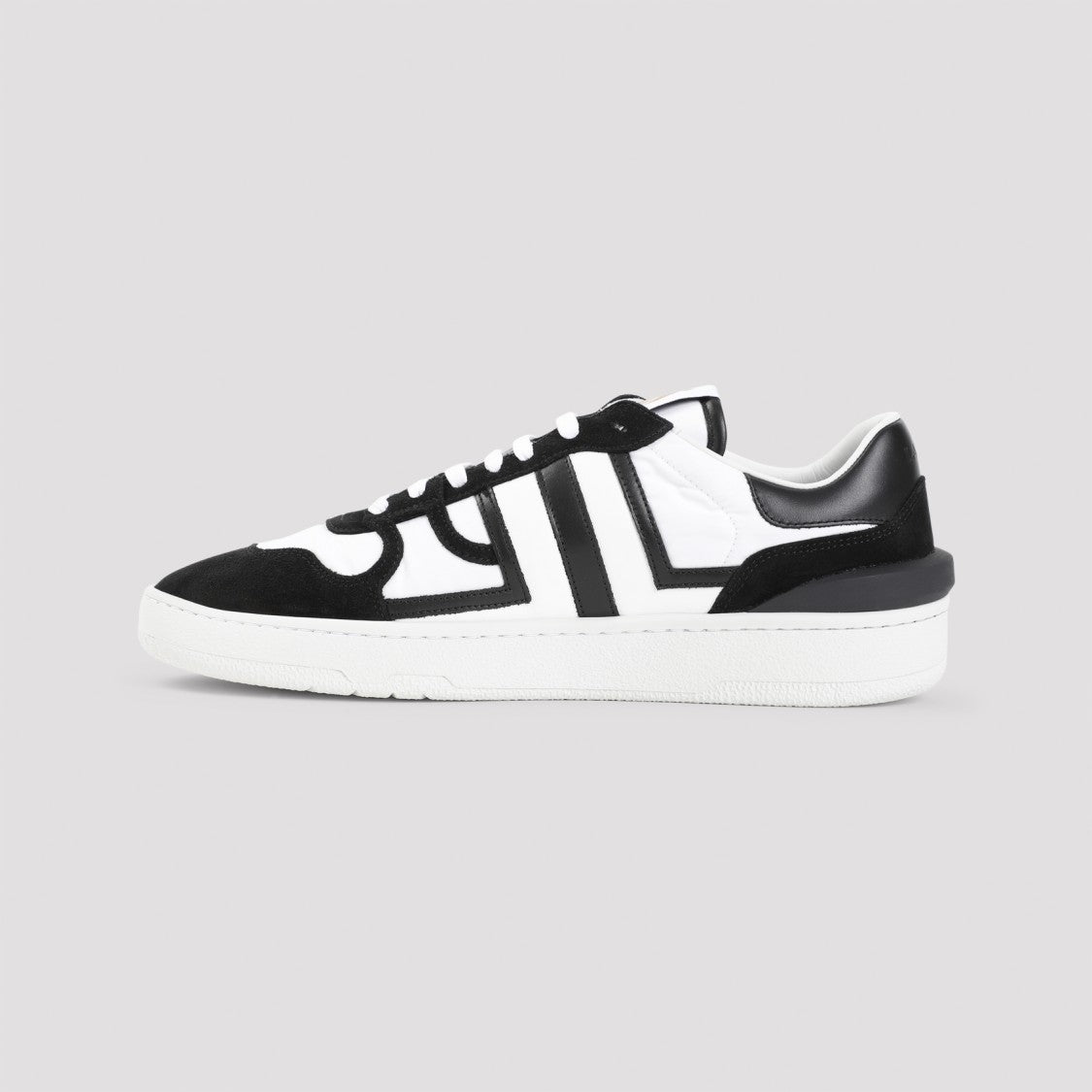 Lanvin Black And White Lanvin Sneakers With Suede Accents