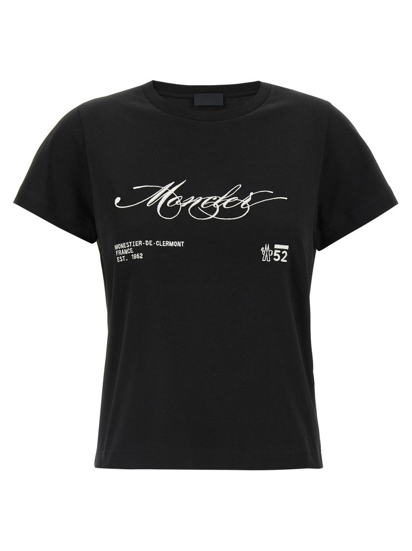Moncler Intricately Embroidered Cotton Jersey T-Shirt