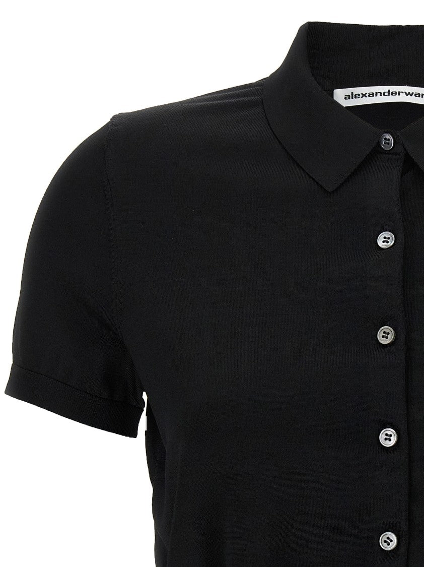 T By Alexander Wang Logo Patch Polo Shirt