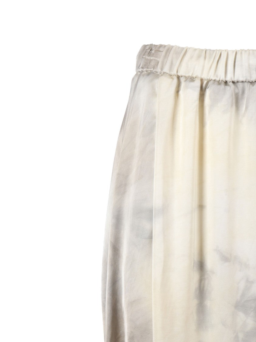Ballantyne Flowing White Viscose Skirt With Classic Silhouette