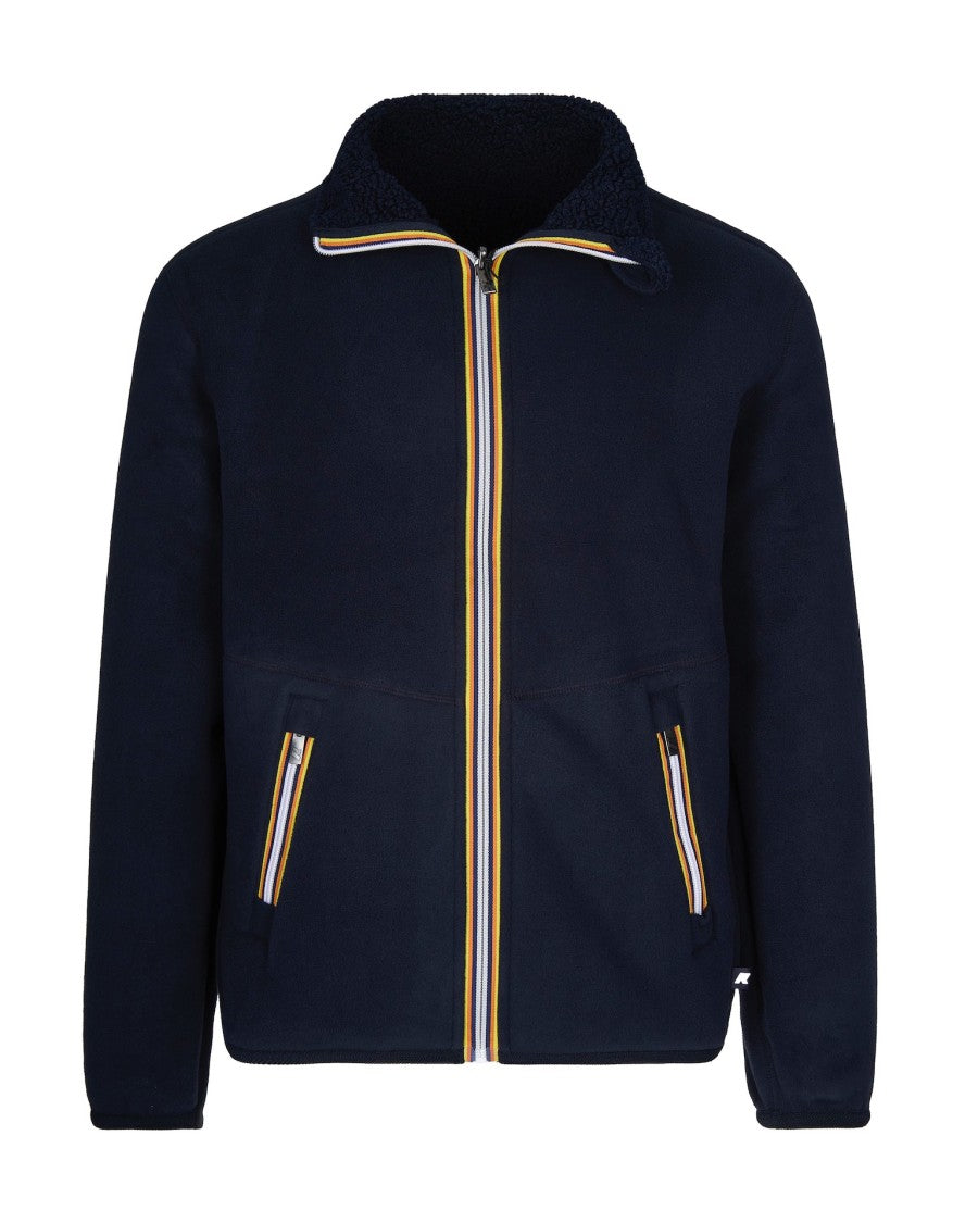 K-Way Blue Depth Pascal Sherpa Polar Double Jacket