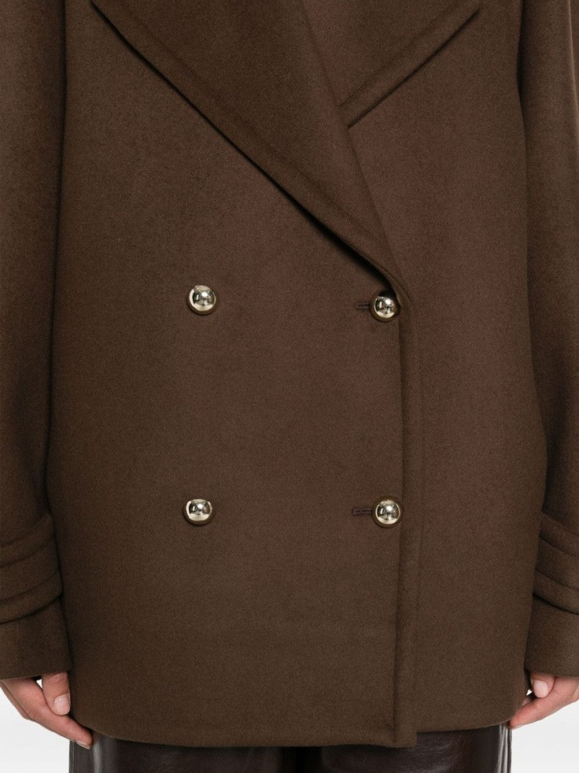 Semi Couture Double-Breasted Wool Blend Semicouture Coat