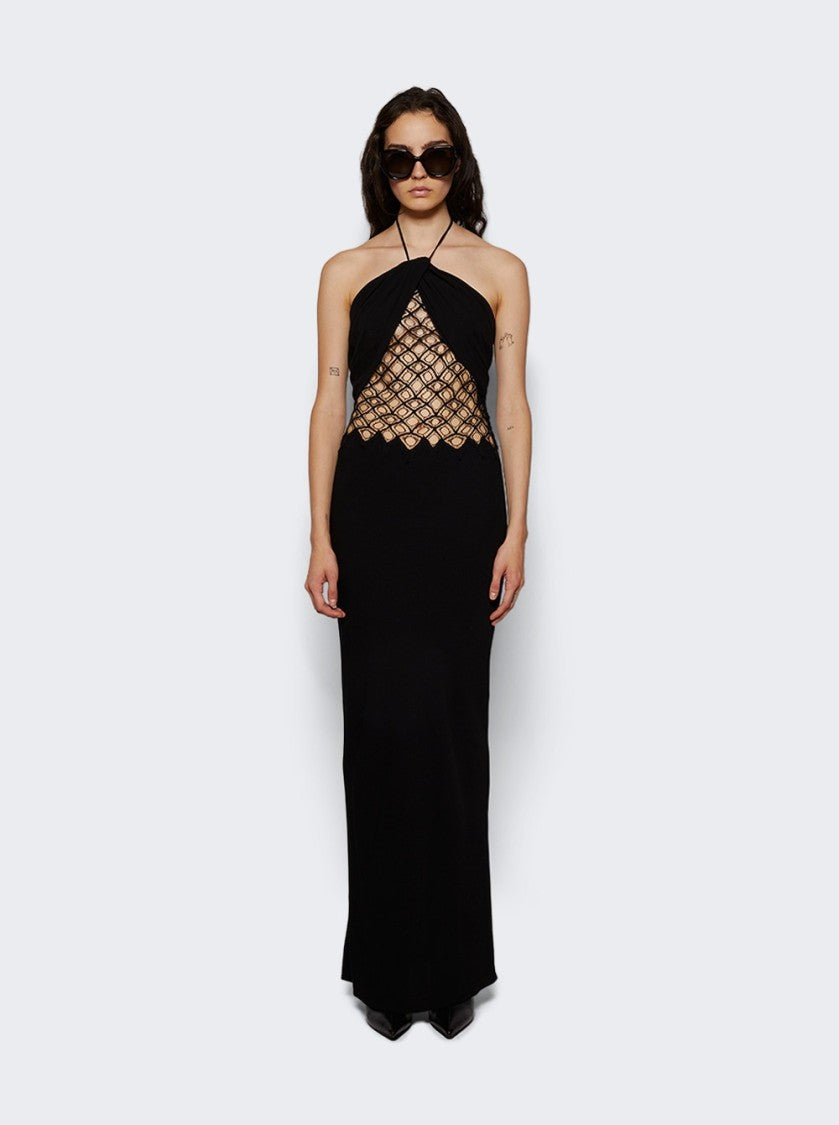 Christopher Esber Fluted Silk Column Dress