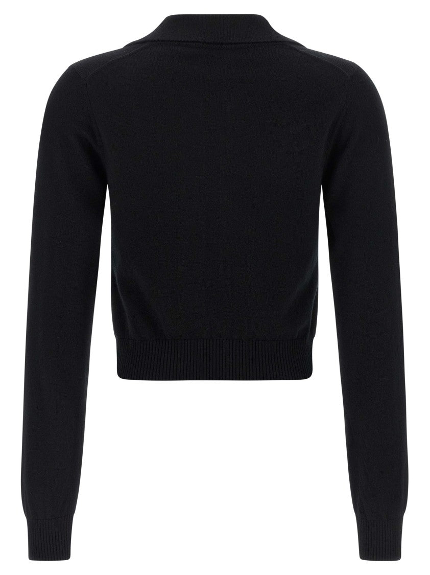 Dolce & Gabbana Polo-Style Cashmere Sweater With V-Neck