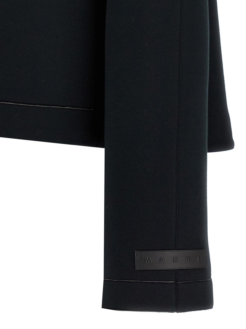 Marni Button-Front Jersey Jacket With Classic Collar