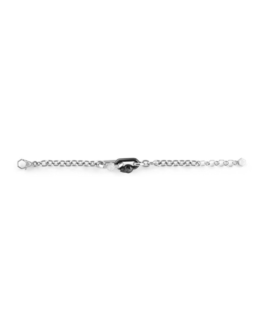 Philipp Plein Plein Edge Cable Chain Bracelet With Lobster Clasp And Bold Centerpiece