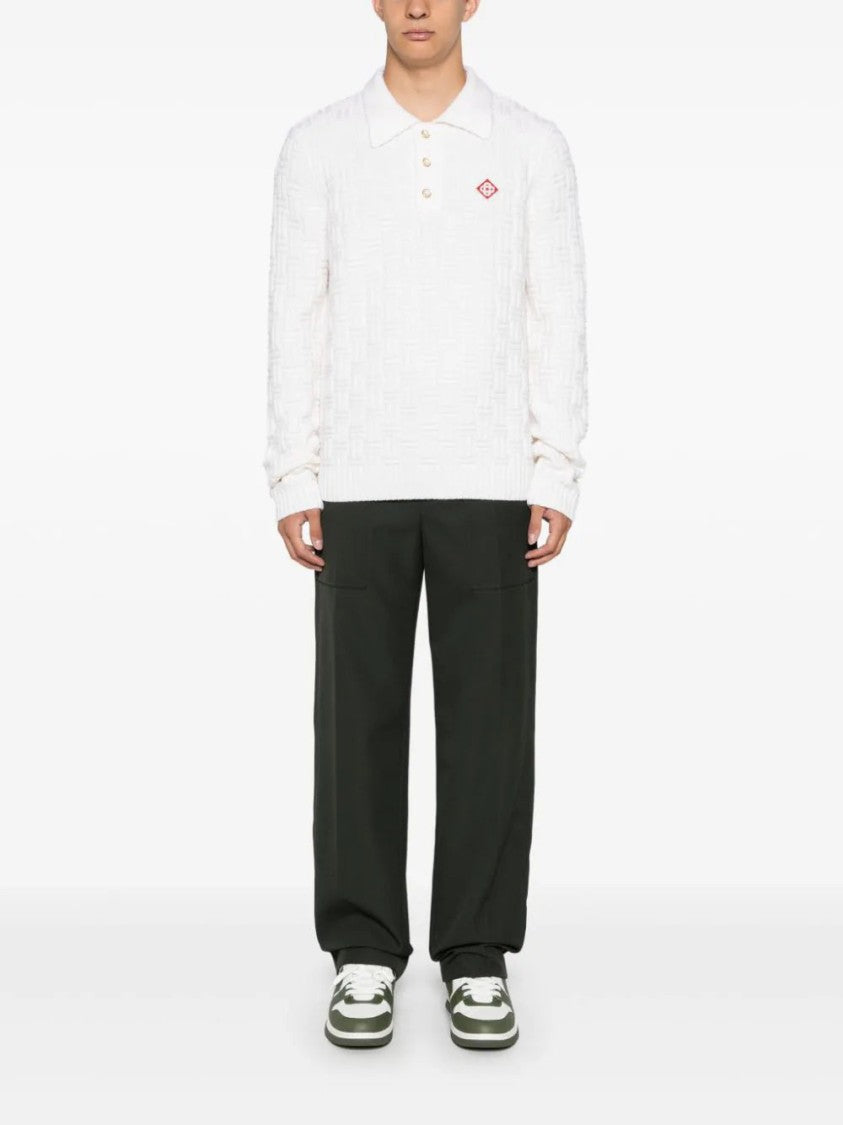 Casablanca Column Stitch Polo Shirt