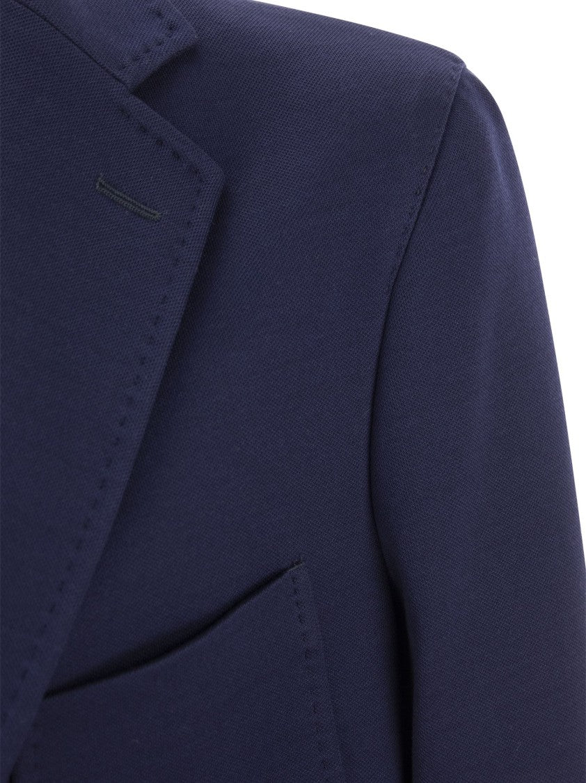 Peserico Single-Breasted Blazer In Cotton Blend