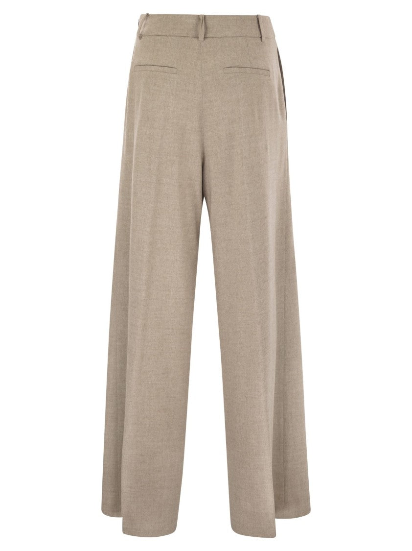 Herno Resort Trousers In Melange Fabric