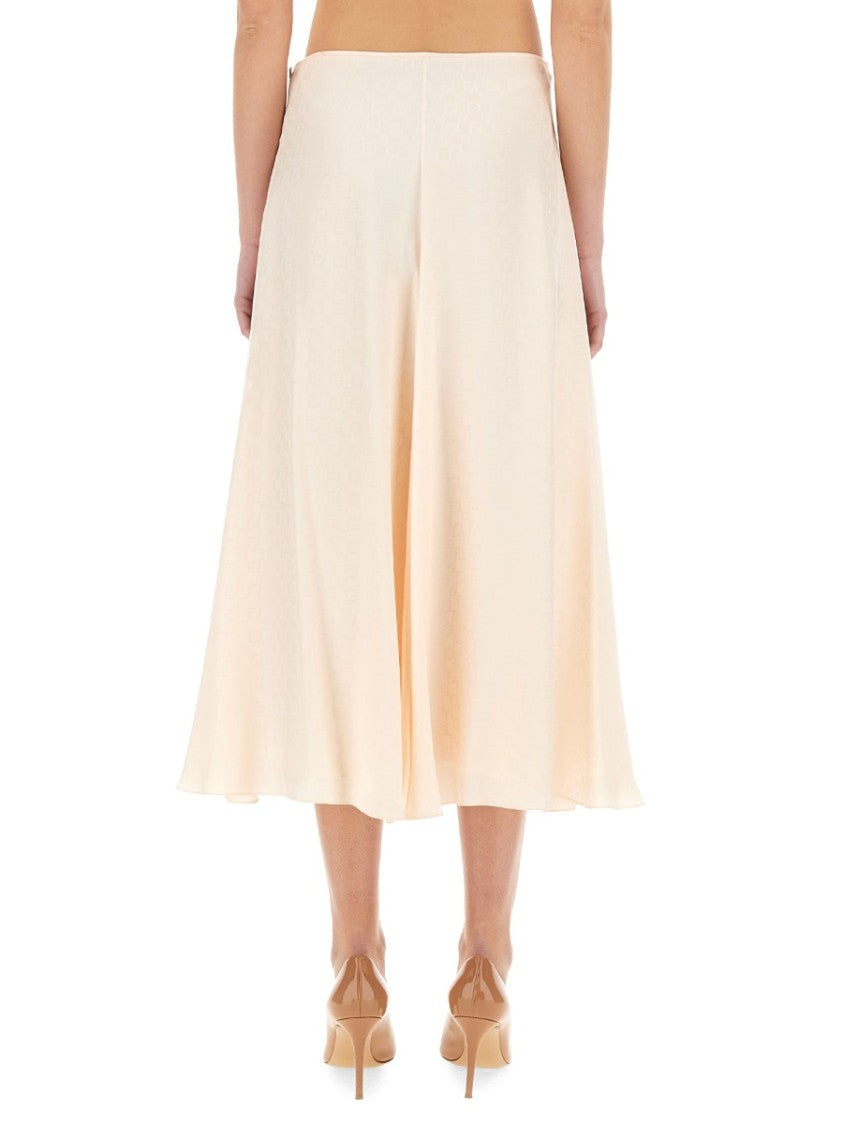 Fendi Ff Silk Skirt