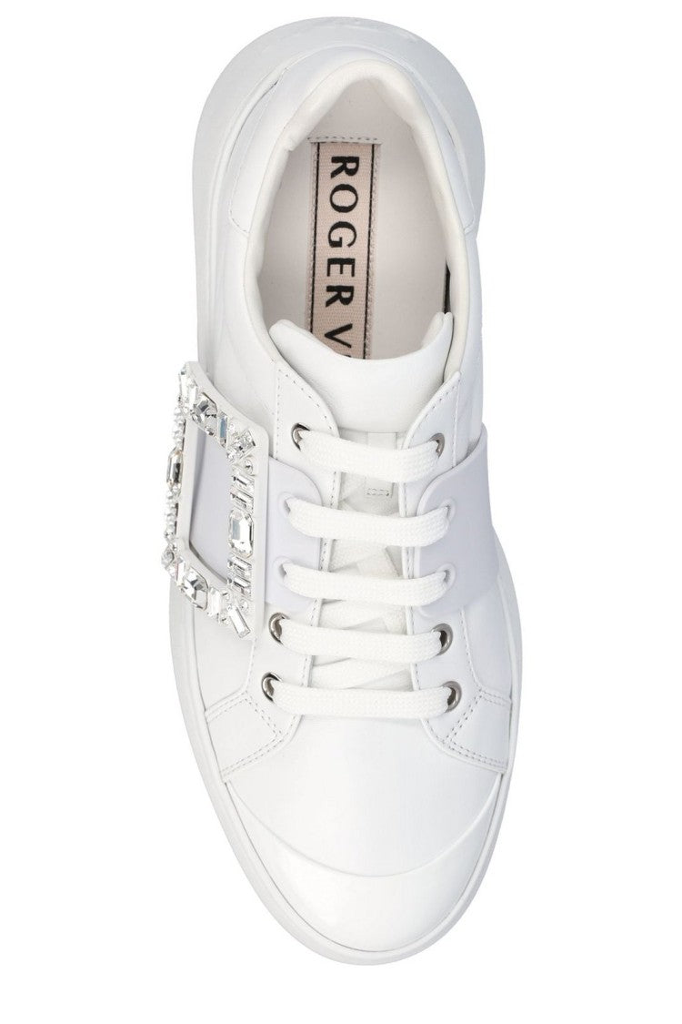 Roger Vivier Minimalist White Sneakers With Low-Top Silhouette