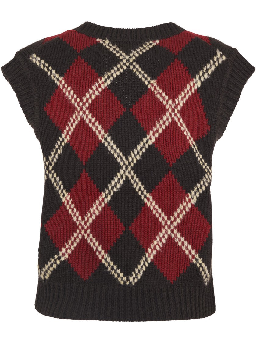 Guest In Residence Classic Argyle Pattern Vest