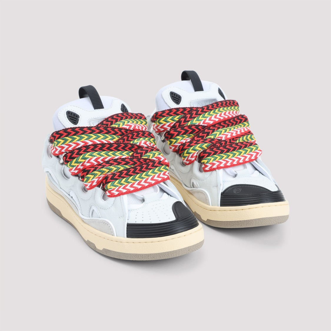 Lanvin Leather Sneakers With Unique Lacing System