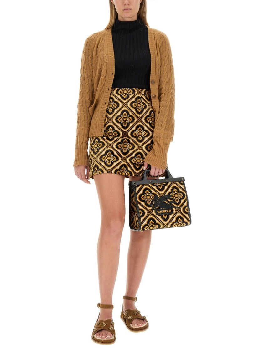 Etro Cable Knit V-Neck Cardigan