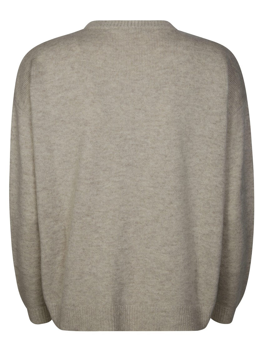 Max Mara Relaxed Fit Sweater With Sequin-Embellished Floral Motif