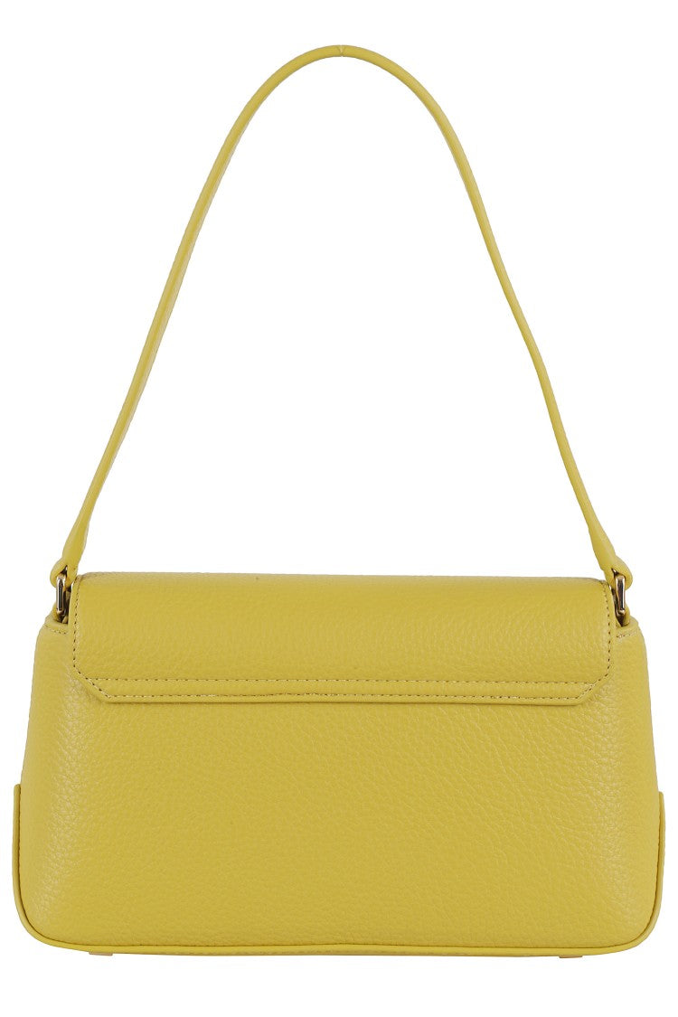 Elisabetta Franchi Textured Finish Shoulder Bag With Logo-Embellished Strap