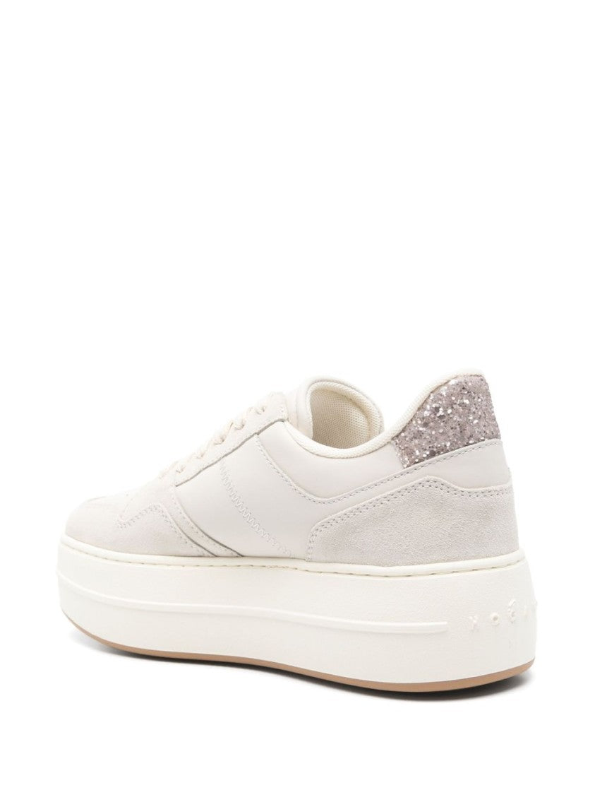 Hogan Elevated Platform Sneakers With Glossy Finish