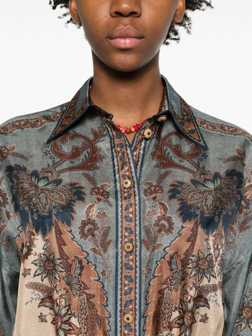 Zimmermann Box-Pleat Detail Shirt With Classic Collar