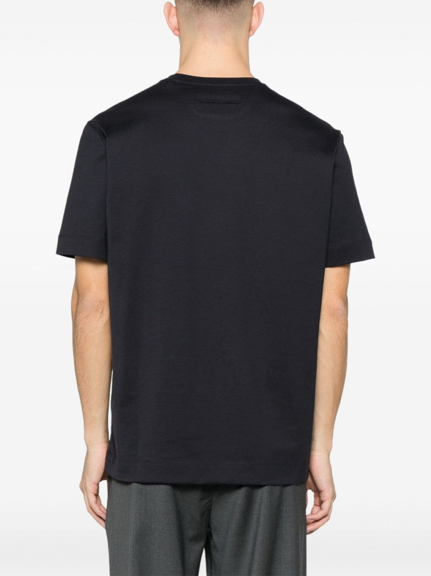 Zegna Midnight Blue Crew Neck T-Shirt