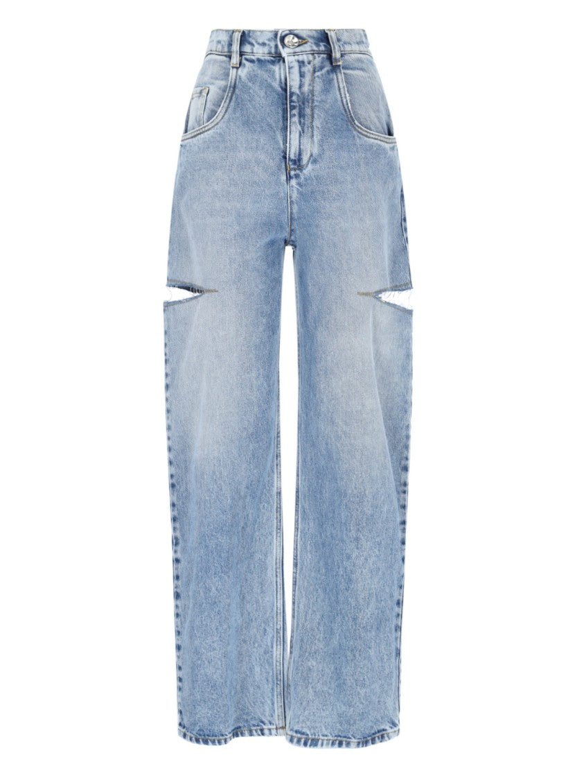 Maison Margiela Cut-Out Detail Jeans – Blue
