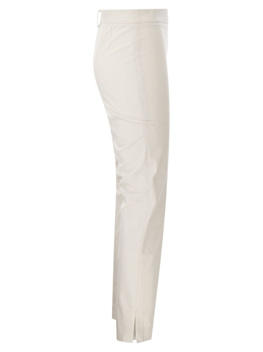 Brunello Cucinelli Cotton Twill Capri Trousers With Necklace