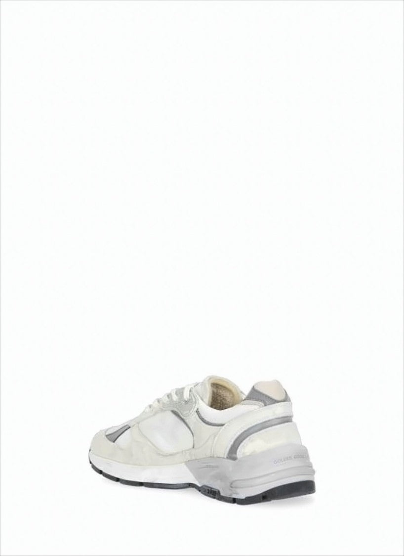 Golden Goose Low-Profile White Sneakers With Distressed Finish And Star Emblem