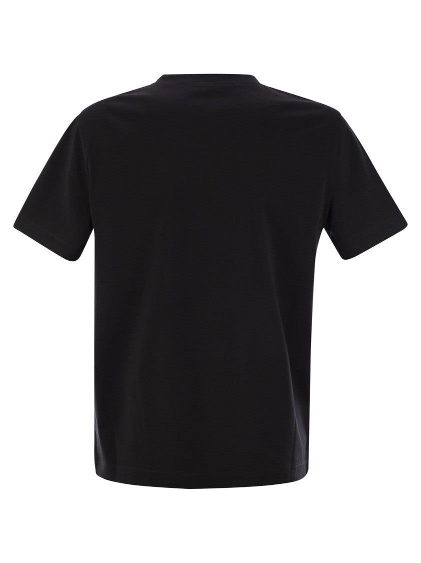 Brunello Cucinelli Cotton Jersey T-Shirt With Shiny Pocket Detail