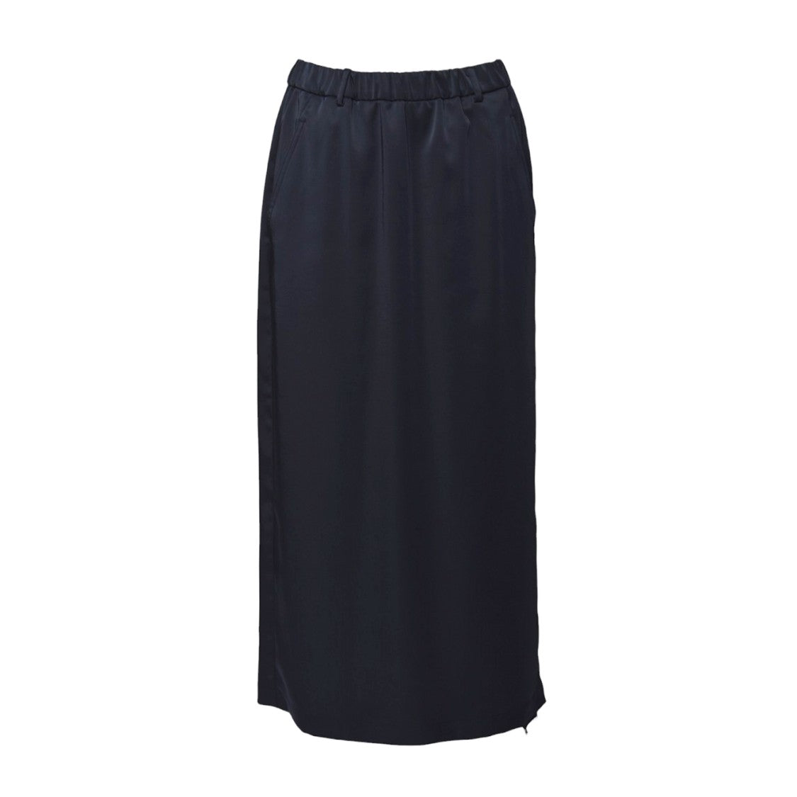 Aspesi Blue Satin Midi Skirt