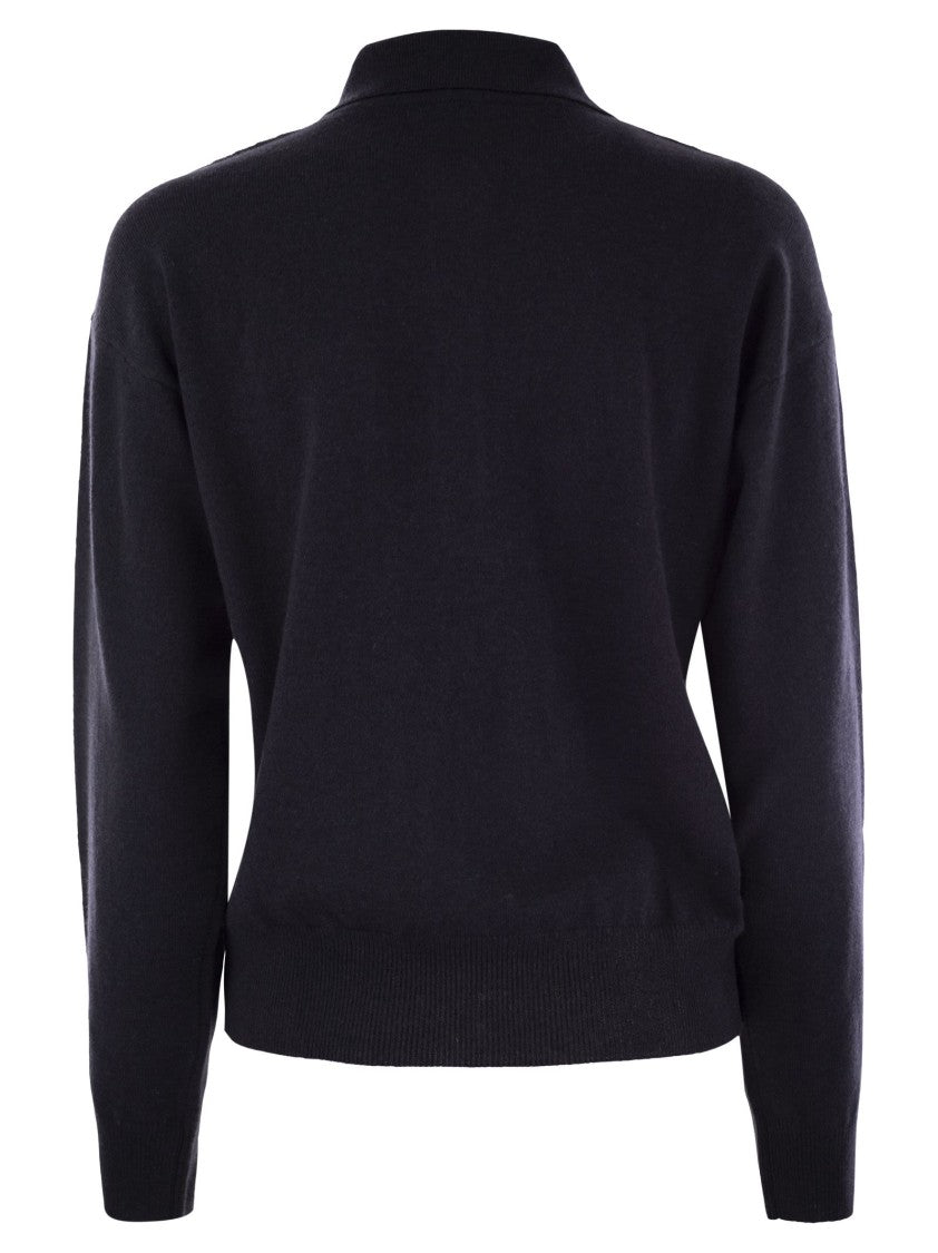 Peserico Virgin Wool, Silk And Cashmere Tricot Sweater