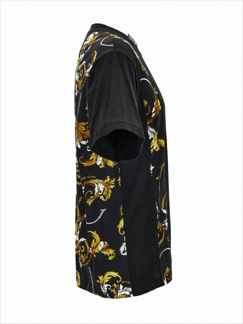 Versace Baroque-Patterned Black Versace T-Shirt