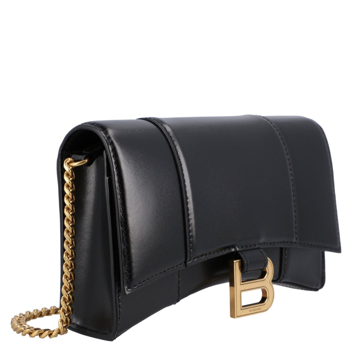 Balenciaga Hourglass Wallet On Chain Box In Black