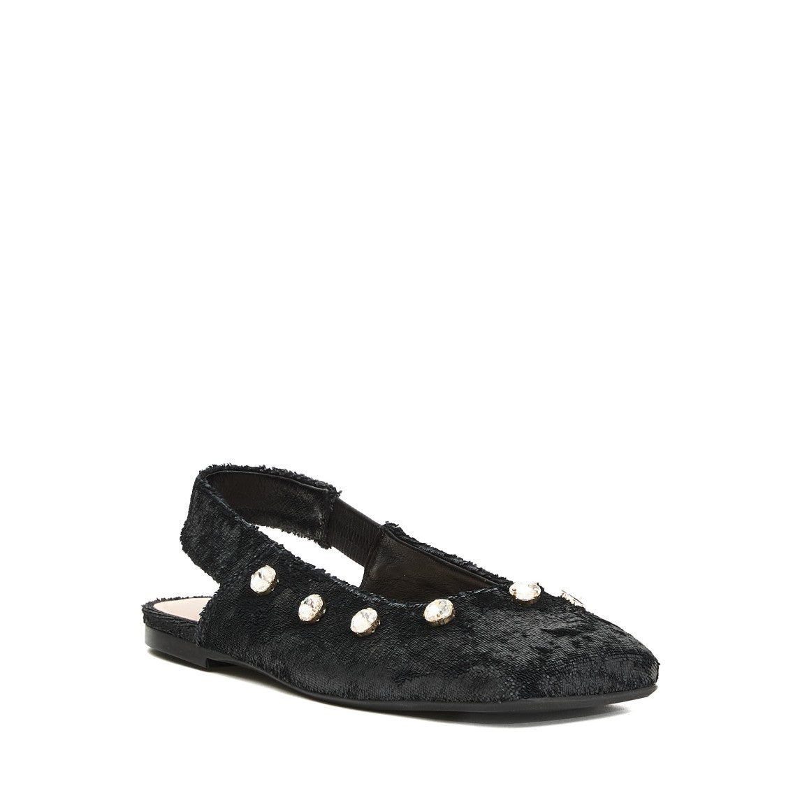 Agl Slingback Shoes In Textured Black Leather