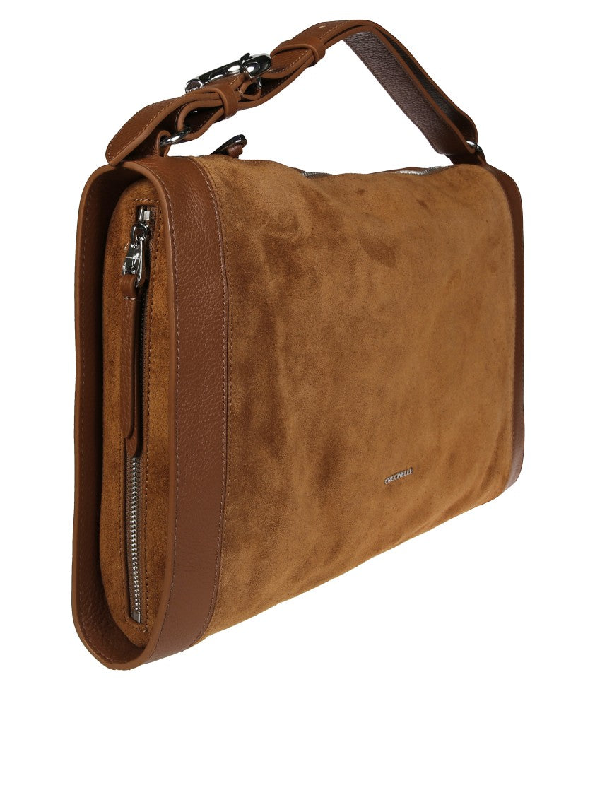 Coccinelle Rectangular Suede Shoulder Bag